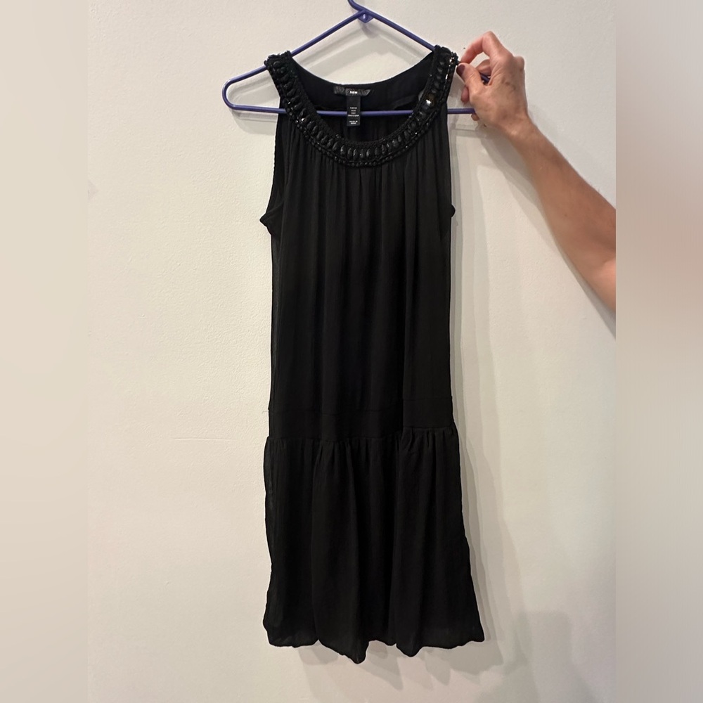 embellished black dress